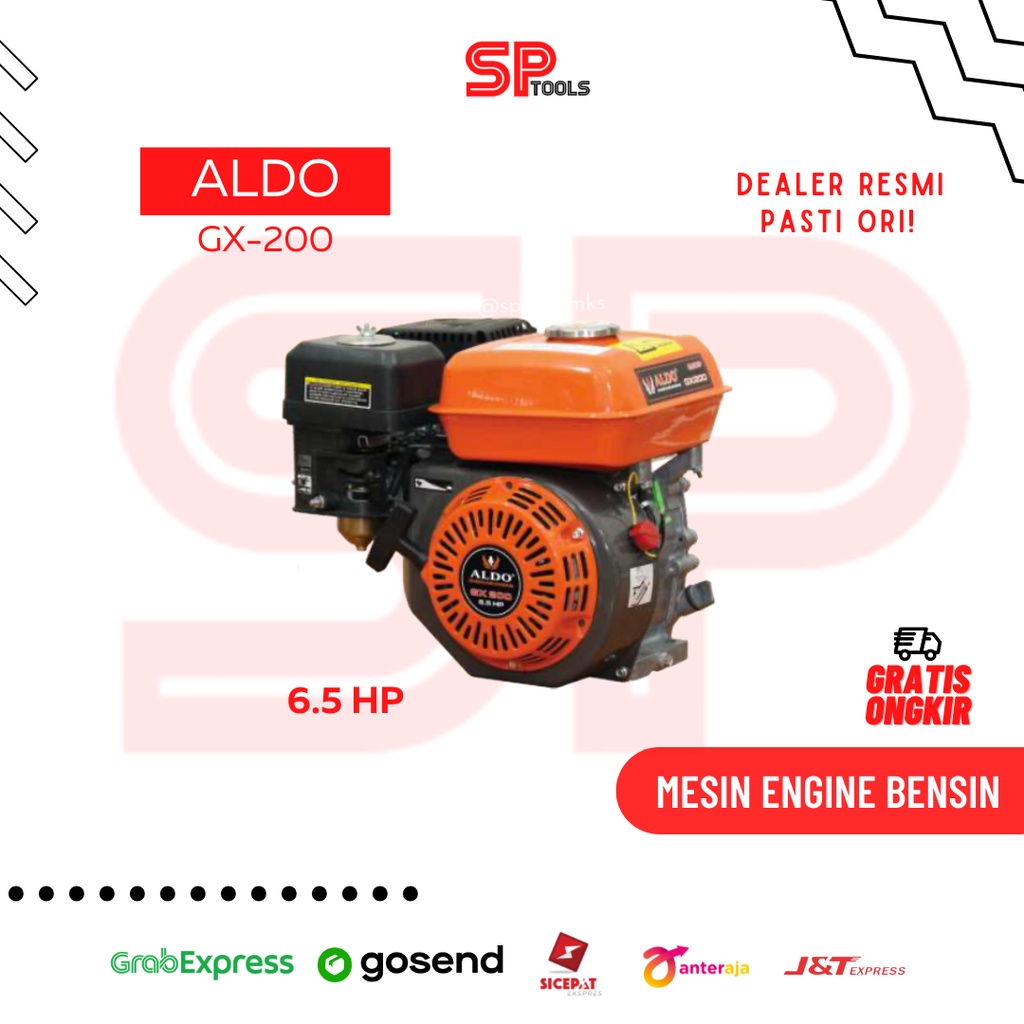 MESIN ENGINE PENGGERAK SERBAGUNA 6.5HP 6.5PK ALDO GX200 GX 200 GX-200