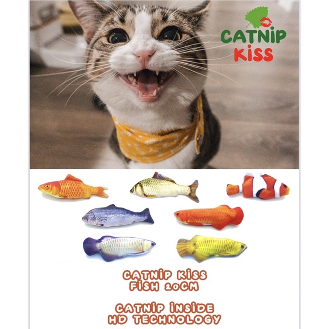 Catnip Kiss Boneka Ikan isi Catnip / Mainan Kucing isi Catnip