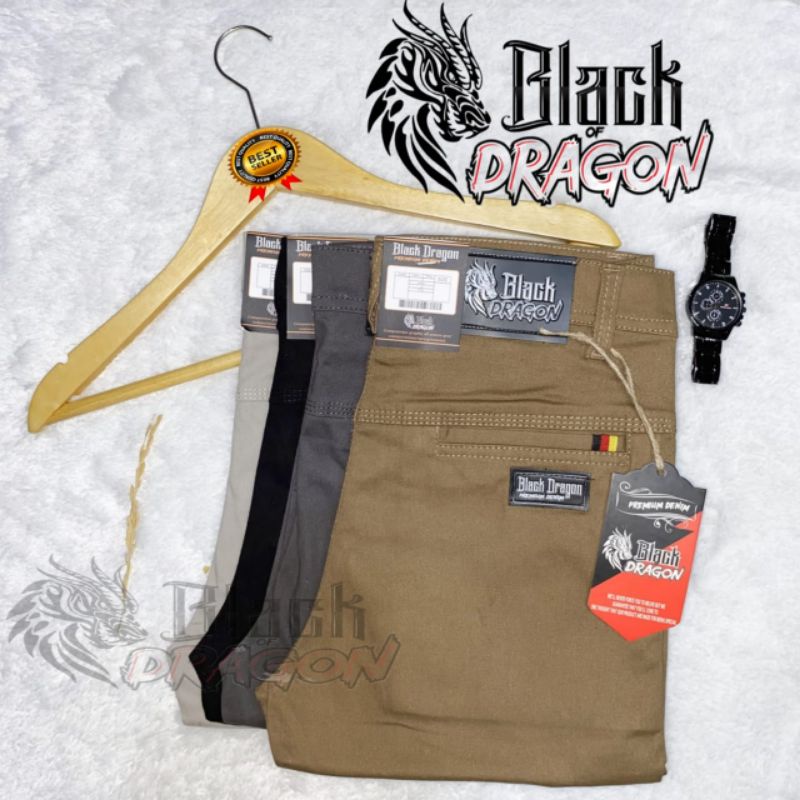 NEW DISIGN BLACK DRAGON STYLISH CHINO PREMIUM CELANA PANJANG CHINO