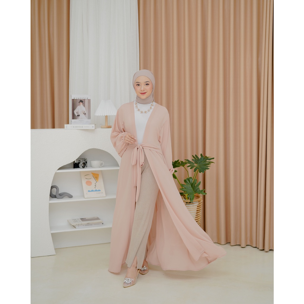 Outer Gamis Cardi Megan Long Ceruty Terbaru | Camila Cardi | Aurora Cardi | Outfit Remaja Terbaru Kekinian