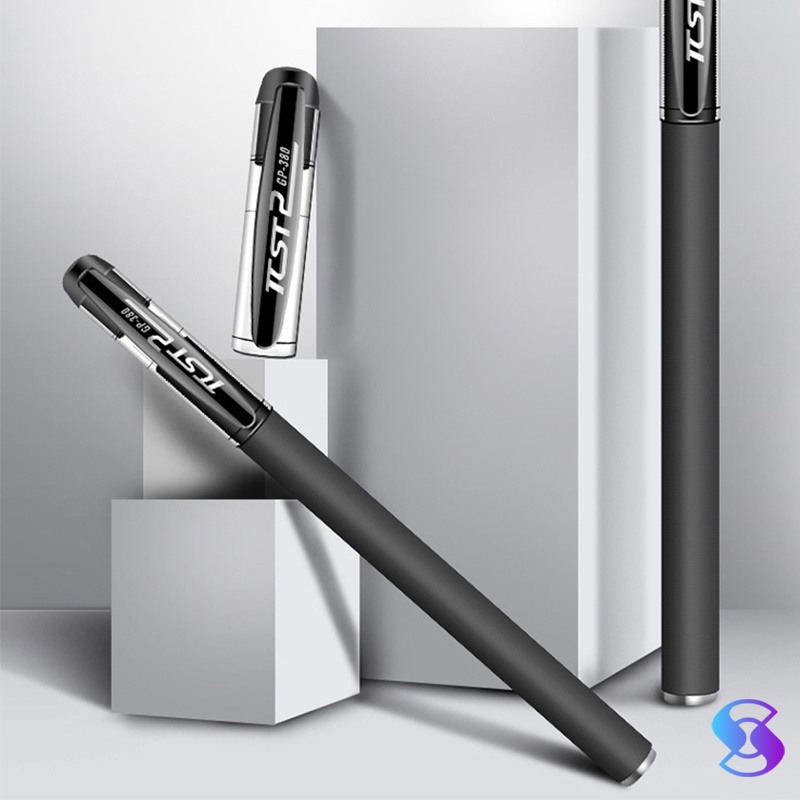 

0.38mm 0.5mm pulpen gel hitam pena-Suning Mall