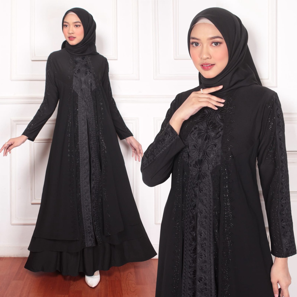 Unna_Store.2019 /Abaya Kaftan Turkey Premium Quality Fashion Mewah Hitam Wanita Dewasa Elegan Modern