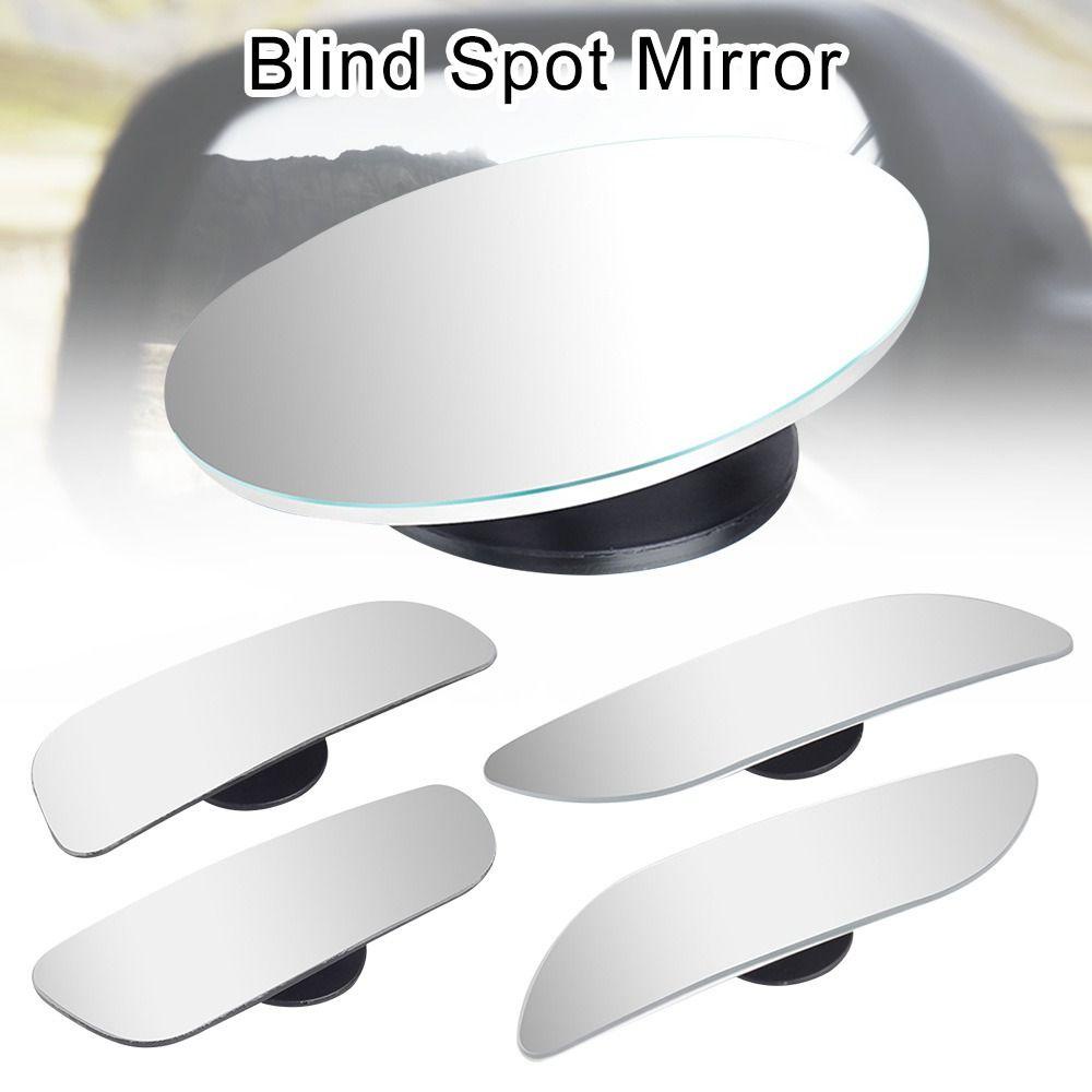 Top 2PCS Cermin Blind Spot Untuk Parkir Spion Sudut Lebar Aksesoris Motor Mobil Rotasi 360derajat