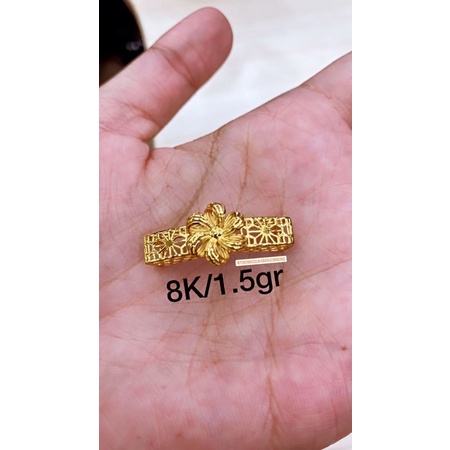 LIONTIN/BANDUL GELANG MODEL BAMBU  emas 8K (EMAS ASLI)