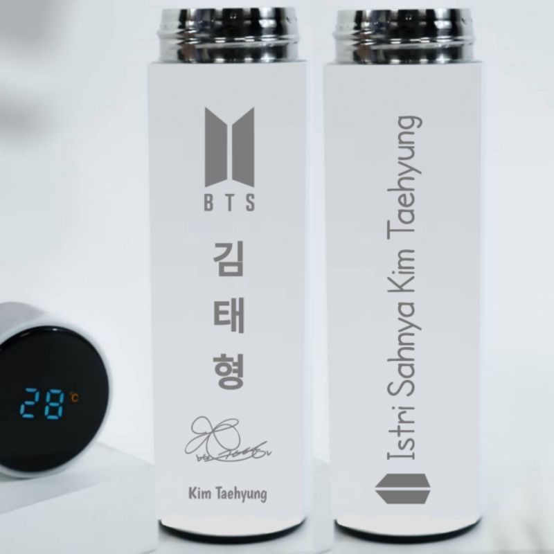 Smart Tumbler BTS Cetak depan belakang