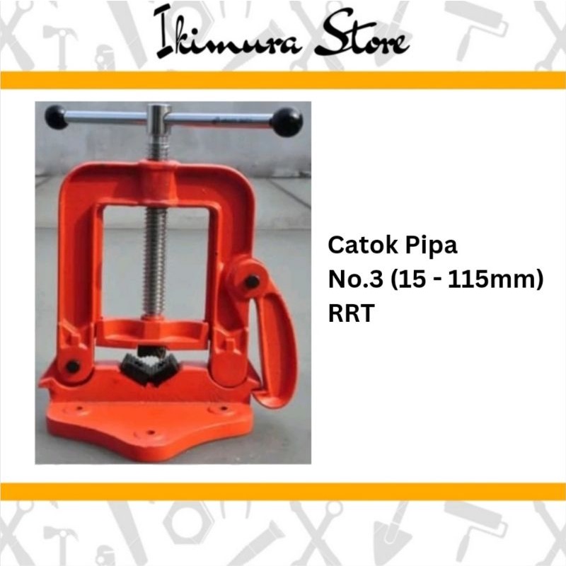 Catok Pipa Ragum 15 - 115mm / Pipe Vise / Alat Penjepit Pipa Ragum 4 inch