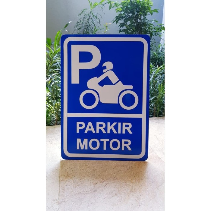 

Papan Rambu Parkir Motor Plat Aluminium 35X50 Cm