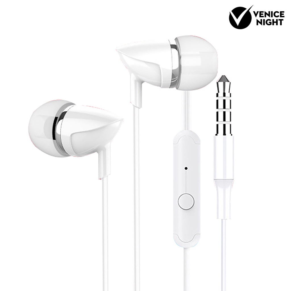 (VNEP) (Berkabel) Earbud High Fidelity 6D Mega Bass Universal 3.5mm In-ear Student Surround Gaming Earbud untuk Lari