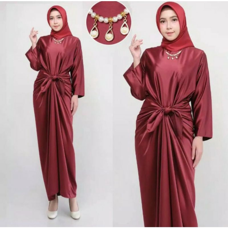 baju gamis kaftan/gamis pesta/kaftan/dress pesta muslimah bahan maxmara velvet