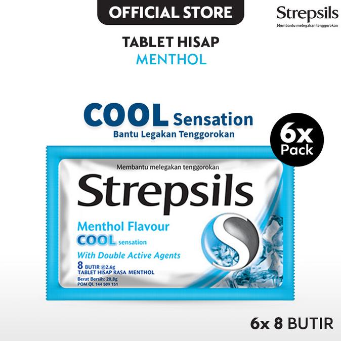 

TERBARU Strepsils Cool 8s x6 - Permen Pelega Tenggorokan /PERMEN LUNAK/PERMEN VIRAL/PERMEN MILO/PERMEN YUPI/PERMEN JADUL/PERMEN KARET