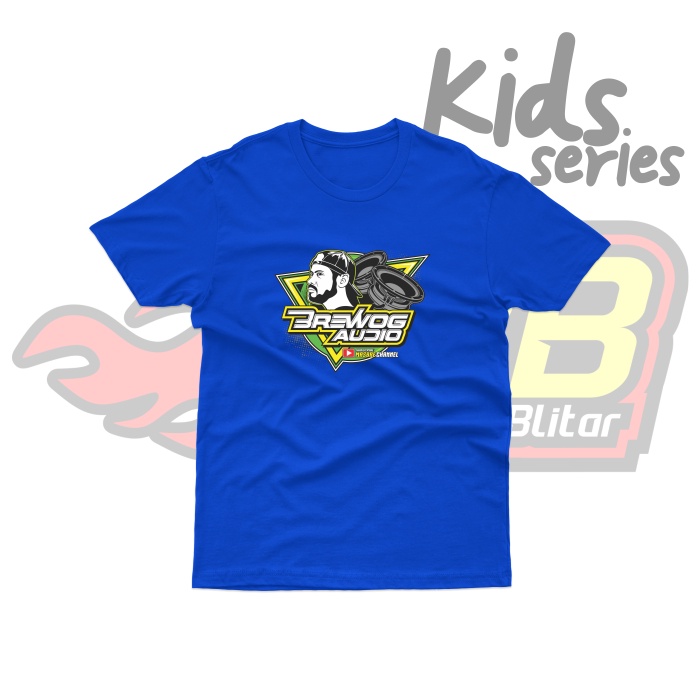 kaos anak distro BREWOG AUDIO 1-12 tahun bahan cotton combat 30s Unofficial