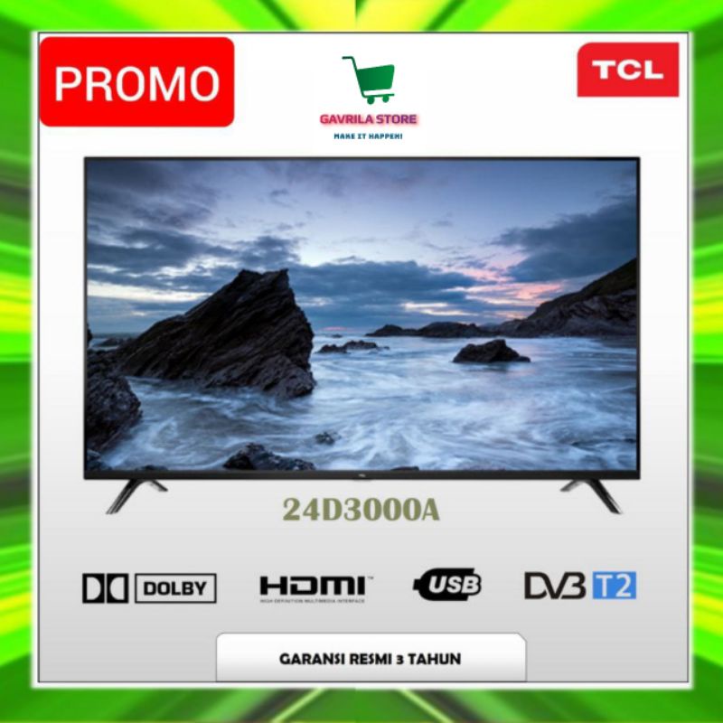 TV DIGITAL LED 24 INCH TCL 24D3000 24D3000A