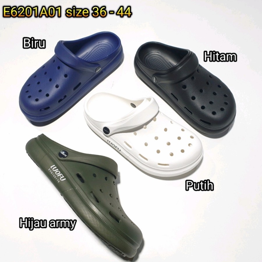 *BEST SELLER* Sandal Kodok/Slip On Pria/Wanita | LUOFU E6201 ORIGINAL Berkualitas