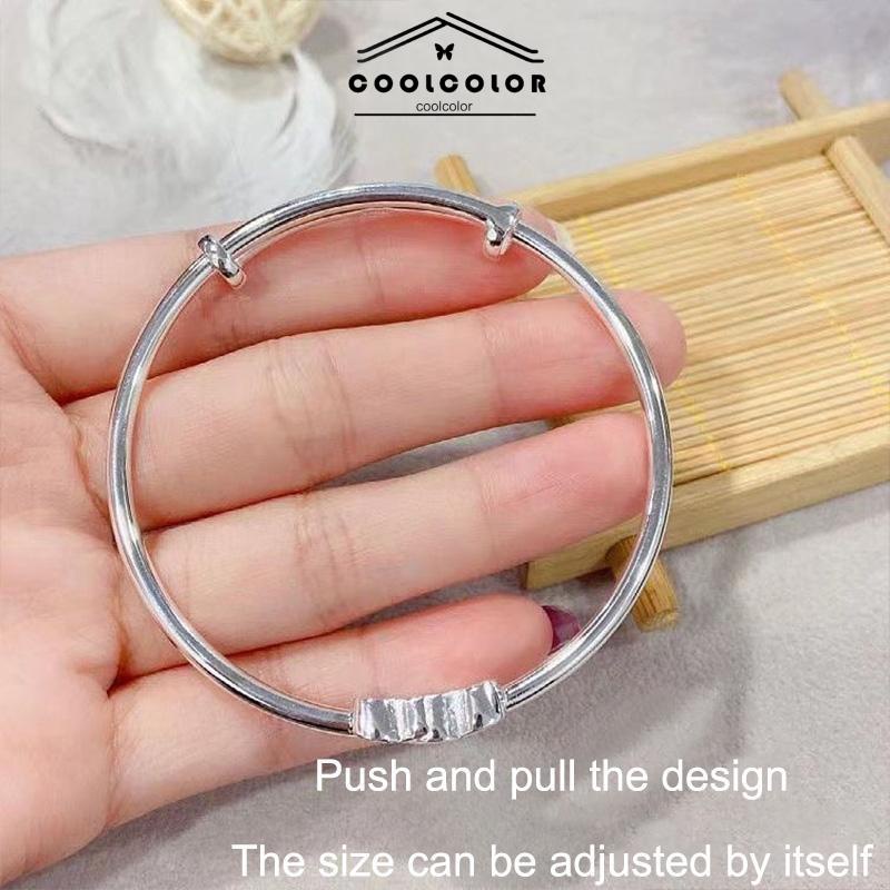 COD❤️Gelang cinta Korea Gelang ganda dorong-tarik disesuaikan desain Aksesoris Fashion Bangle- cl