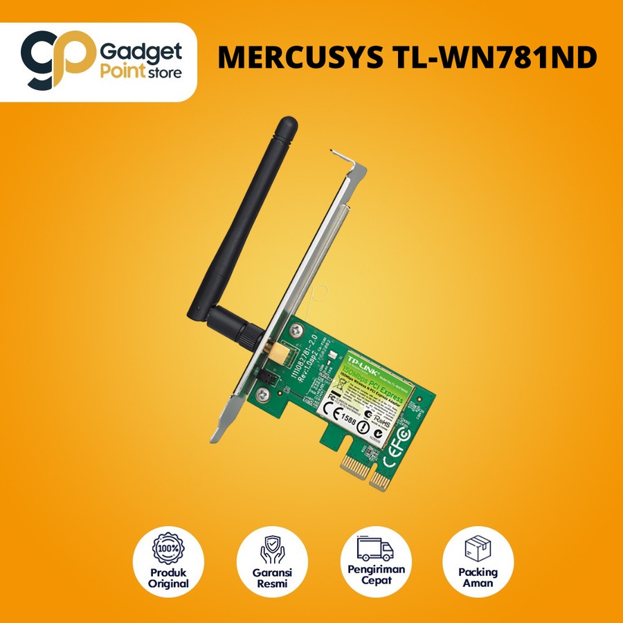 TP - Link WN781ND 150 Mbps Wireless N PCI Express Adapter Original Garansi 1 Tahun