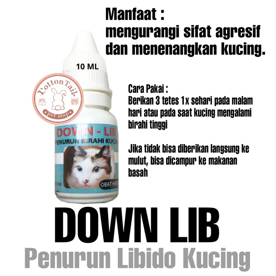 DOWN LIB Penurun Birahi Libido Kucing 10mL