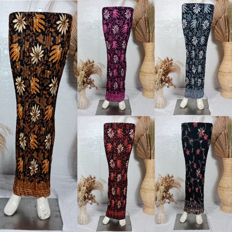 Real Pict Rok Plisket Batik Modren/ Bawahan Kebaya / Rok Batik / Rok Wisuda / Batik Murah