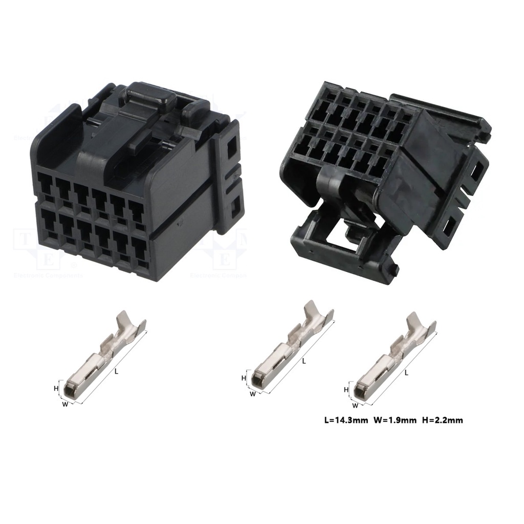 High Quality 12 Pin 12P 12Pin 174045-2 174058-2 Female Multilock 040 connector Mantaabbb