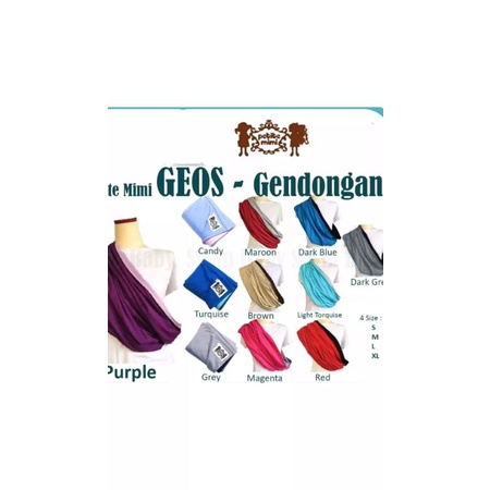 Geos Petite Mimi Polos / Gendongan Bayi / Simple Sling