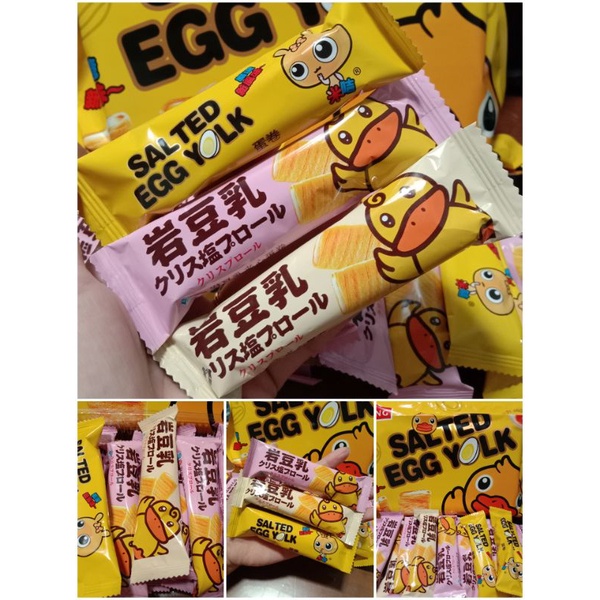 

Huijia Salted Egg Yolk Wafer Roll 8,5g/biji Product Taiwan