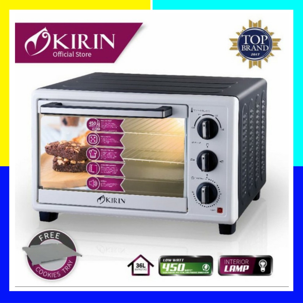 Oven Listrik Kirin 36 Liter Low Watt + Lampu KBO-360LW
