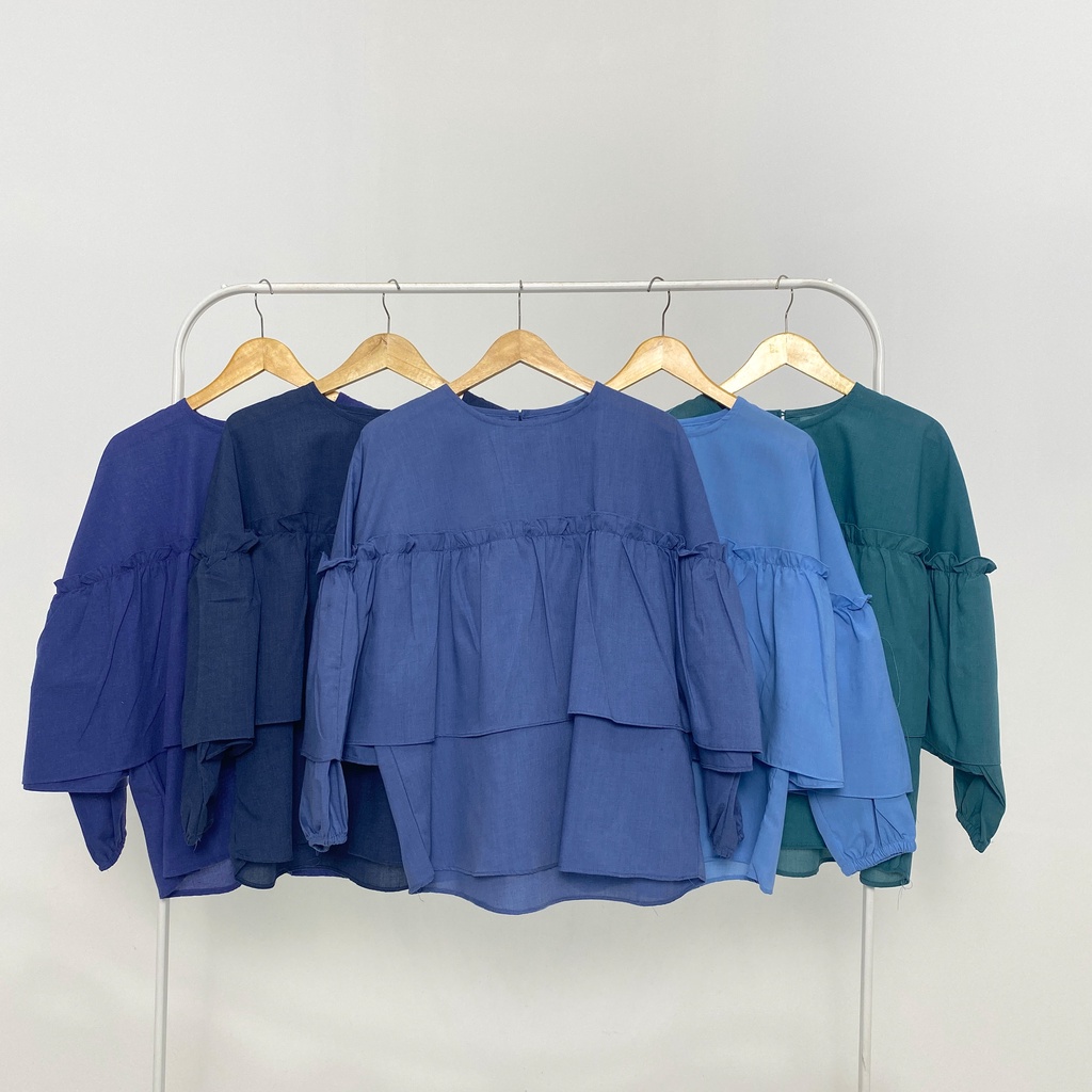 [100K GET 4] The Bloom House - Rayya Shirt Supernova Polos Atasan Blouse Wanita B631