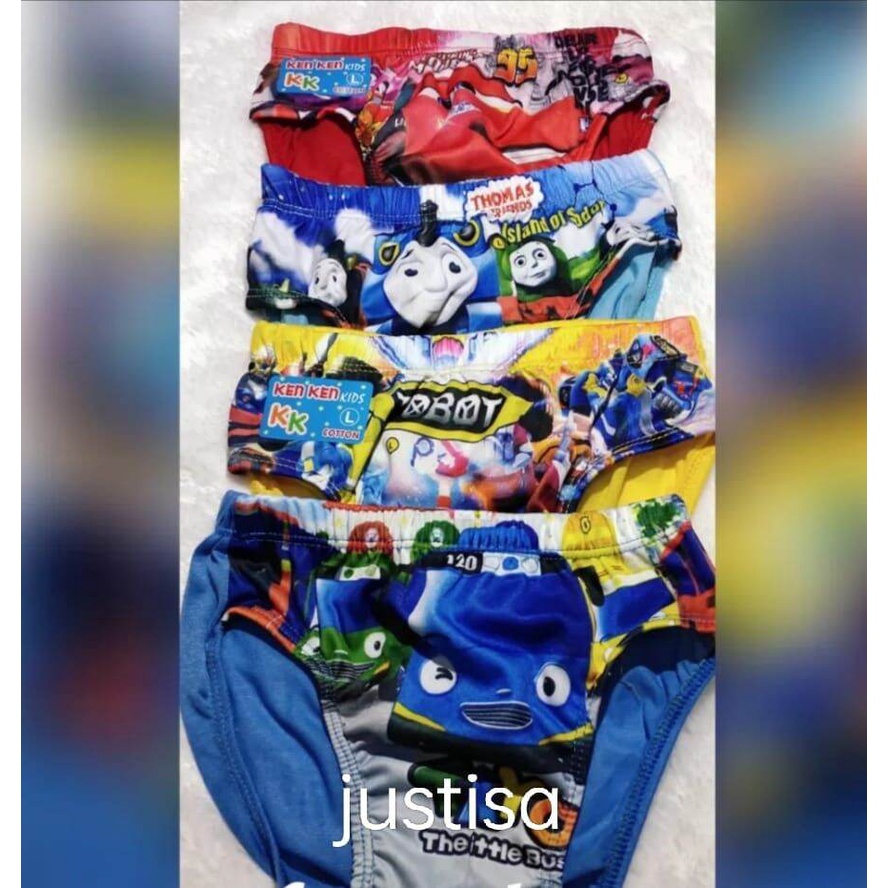 MURAH..6 PCS CELANA DALAM ANAK LAKI-LAKI KARAKTER MOTIF DEPAN CD ANAK COWO KARAKTER  TERMURAH