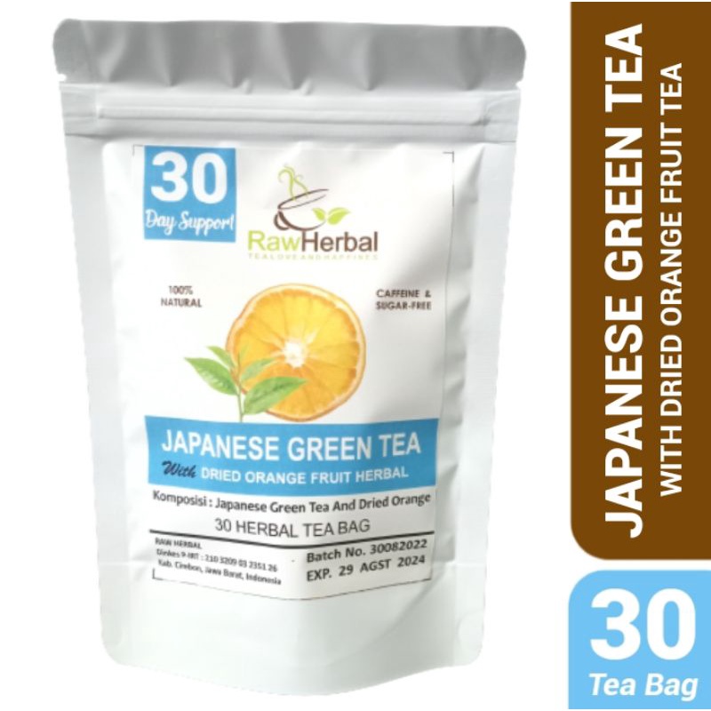 Japanese Green Tea With Dried Orange Fruit Herbal Tea Isi 30 Tea Bag