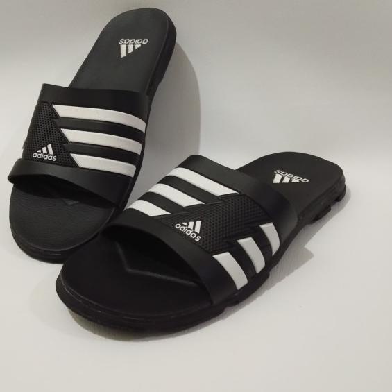 SANDAL SELOP PRIA. SANDAL SELOP. SANDAL KULIT. SANDAL SANTAI - HITAM HITAM, 39