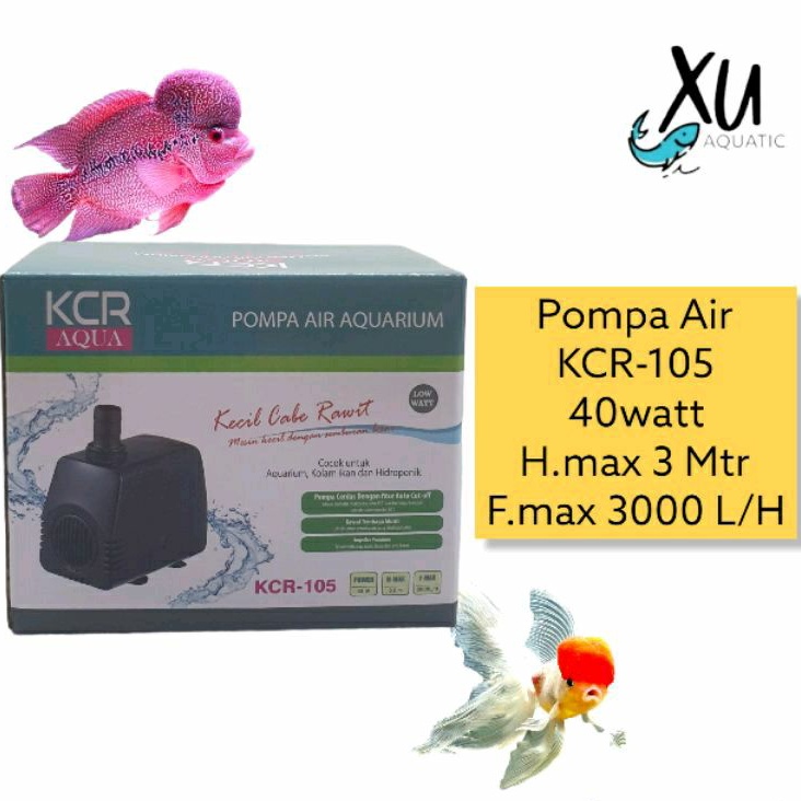 WATER PUMP KCR 105 3000 L/H POMPA AIR AQUARIUM KOLAM DAN HIDROPONIK LOW WATT