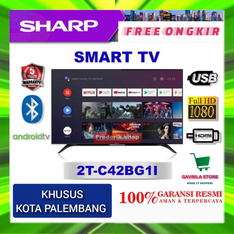 TV LED ANDROID SHARP 42 INCH 42" 2T-42BG1 42 BG1 BISA YOUTUBE