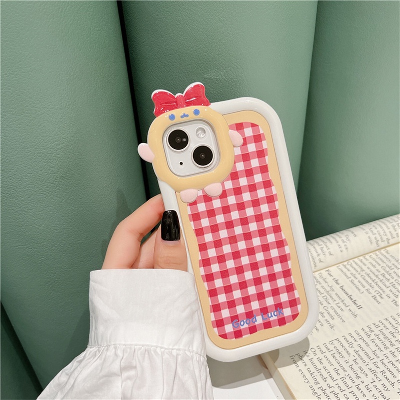 Soft Case Pelindung Lensa Motif Burung Monster Kecil Untuk iPhone14 13 12 11 Pro Max X Xr Xs Max 7 8 6 6s Plus SE 2020