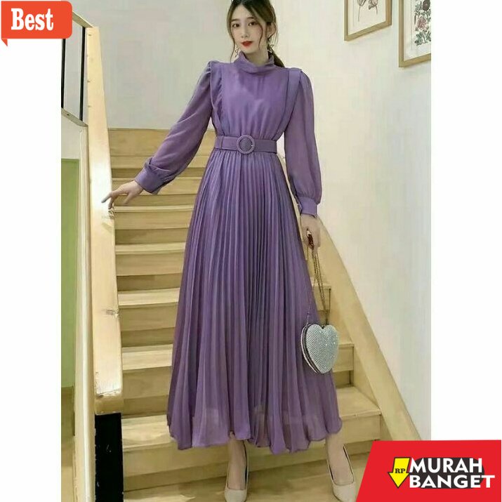 model dress terbaru 2022 9095 Baju maxi dress gaun pesta prisket wanita import baju maxi dress gaun 