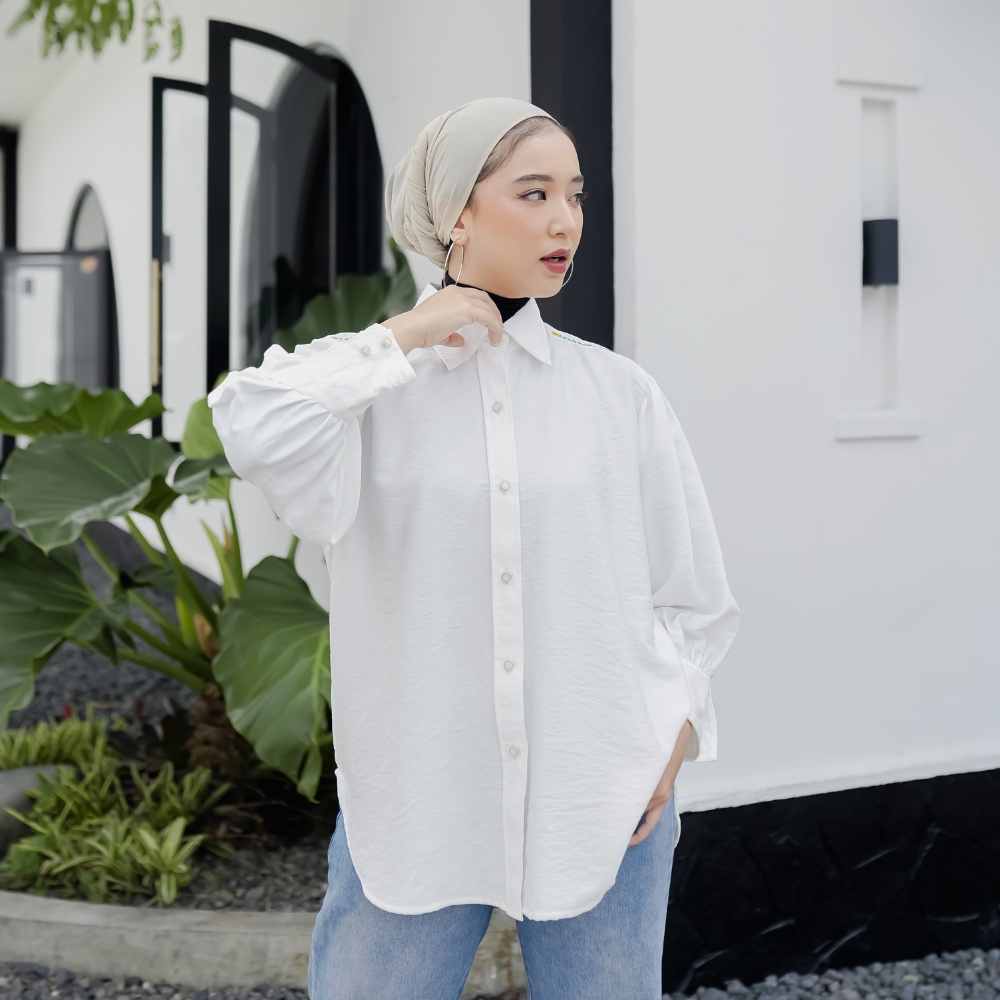 Eclemix Top Wuuka Kemeja Basic Korean Casual Style