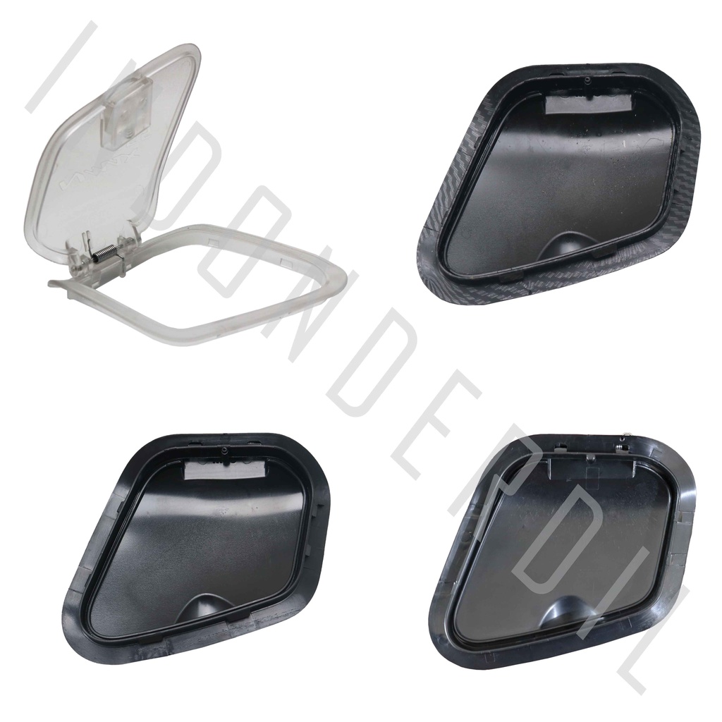 Tutup-Penutup-Cover-Conpartment Laci-Bagasi Depan Kiri NMAX-N MAX New 2020-2021-2022 Hitam-Bening-Transparan