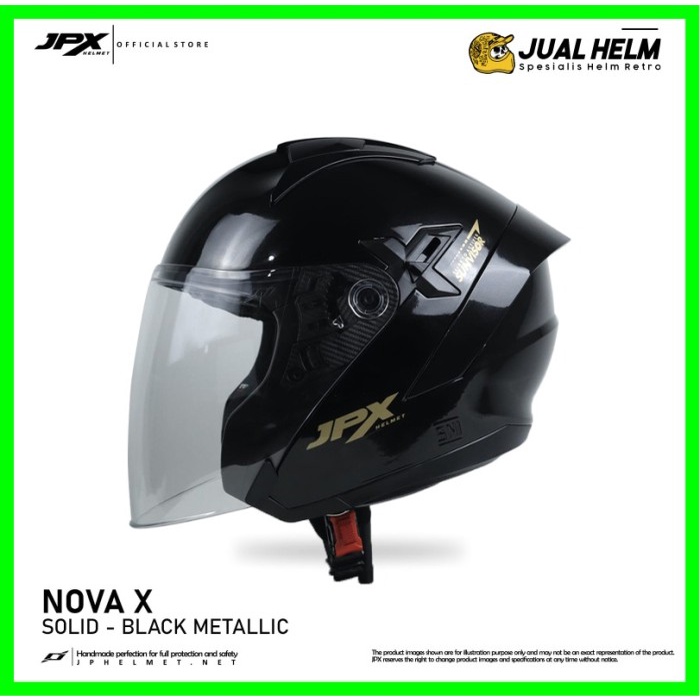 Helm JPX Nova X Black Metallic / Black Metallic