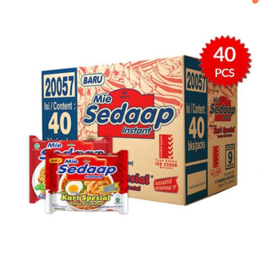 

Mie Sedaap Kari Kental 1dus isi 40 bks