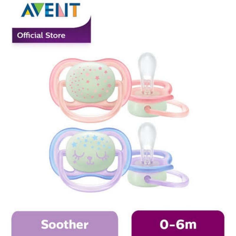 Avent Soother Air Night 0-6m / Empeng Bayi / Empeng Philips