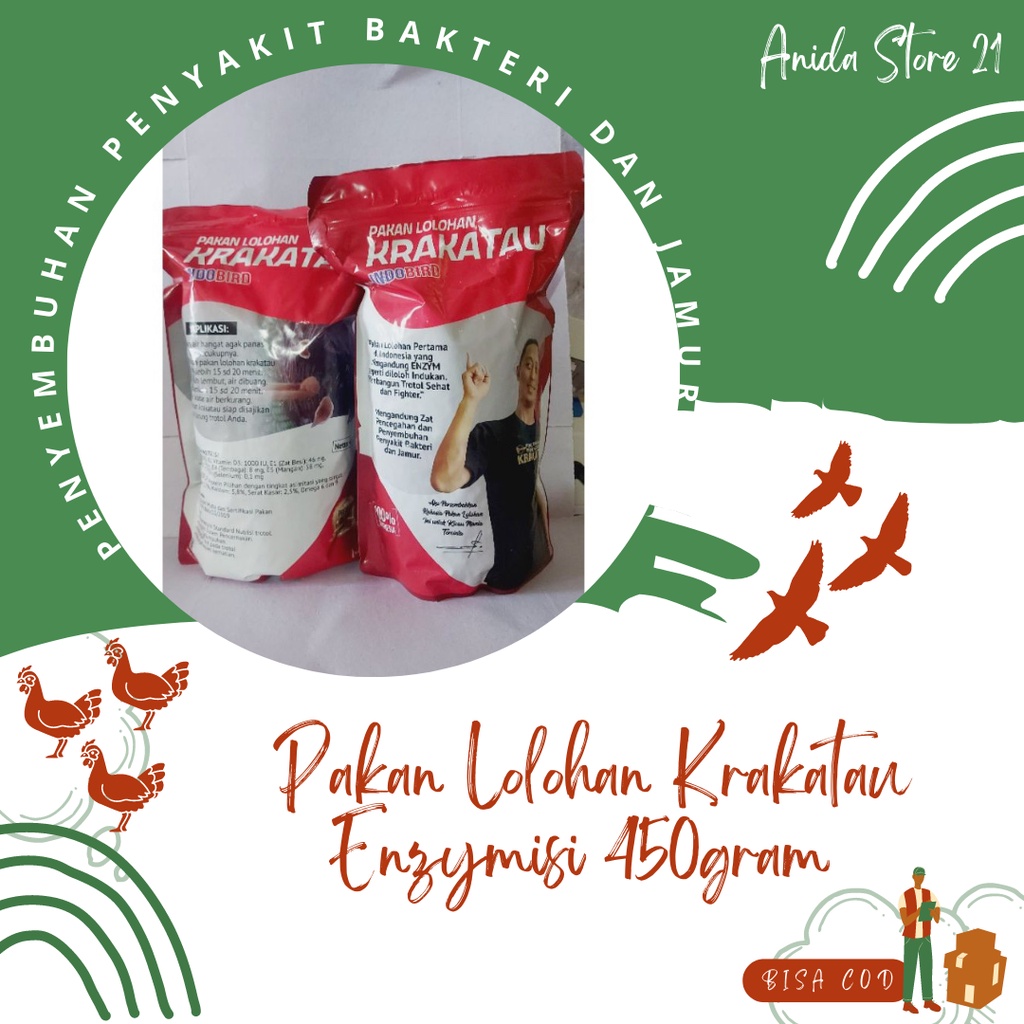 Pakan Lolohan Krakatau Pakan Lolohan Murai Mengandung Enzymisi 450gram