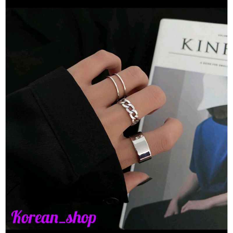 RING CINCIN 3IN1 CINCIN WANITA CINCIN KOREA AKSESORIS KOREAN FASHION PERHIASAN