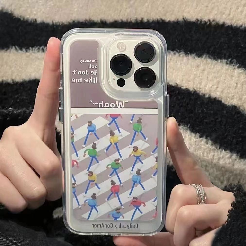 IPHONE Zebra Crossing Pejalan Kaki Soft Case Kompatibel Untuk Iphone14 13 12 11 Pro XS Max XR X8 7 Plus Casing Ponsel TPU Silikon Transparan Shockproof Cover