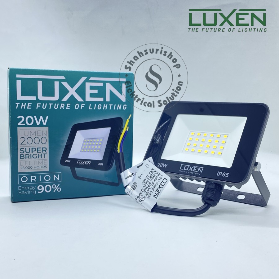 LUXEN LED FLOOD LIGHT ORION LAMPU SOROT 20W 20 W WATT BERGARANSI