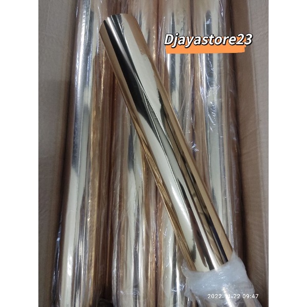 hot stamping foil/kertas foil, poly emboss warna EMAS MUDA SF104-1/1roll 64cm x 120m