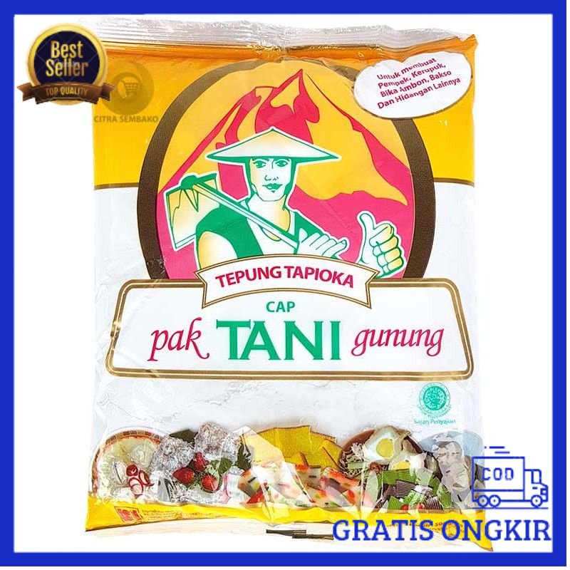 

Tepung Tapioka Cap Pak Tani Gunung 500gr