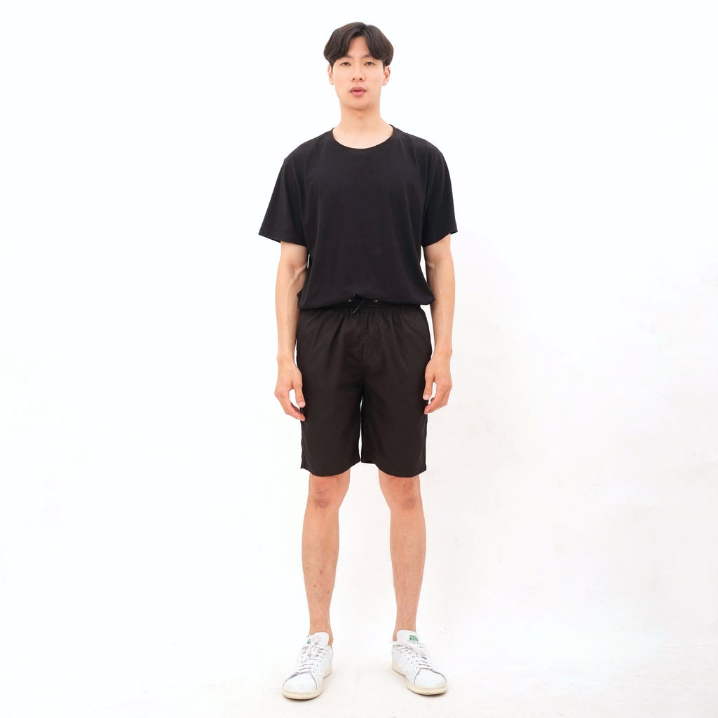 SANVANINA Celana Pendek Board Short Pants Black Bahan Katun Twill M-L-XL AS-01A