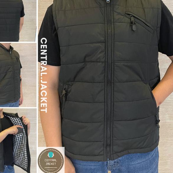 JAKET ROMPI PARASUT PRIA - VEST HOODIE - ROMPI MOTOR WINDPROOF - Kuning, XL