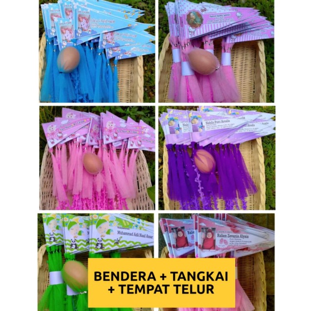 BENDERA + TEMPAT TELUR AQIQAH TASYAKURAN CUKURAN BAYI