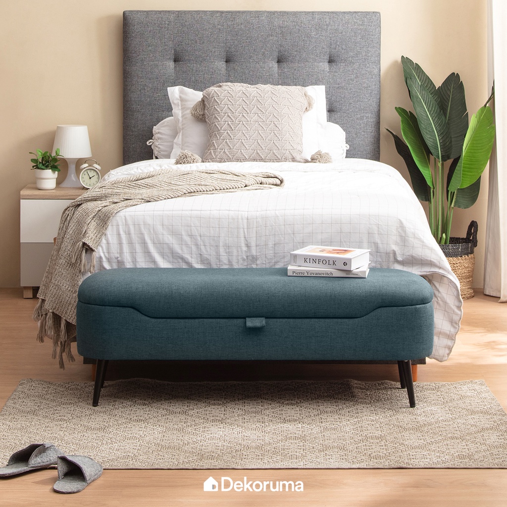 Dekoruma Denji Sofa Bench dengan Penyimpanan - Storage Bench Hijau