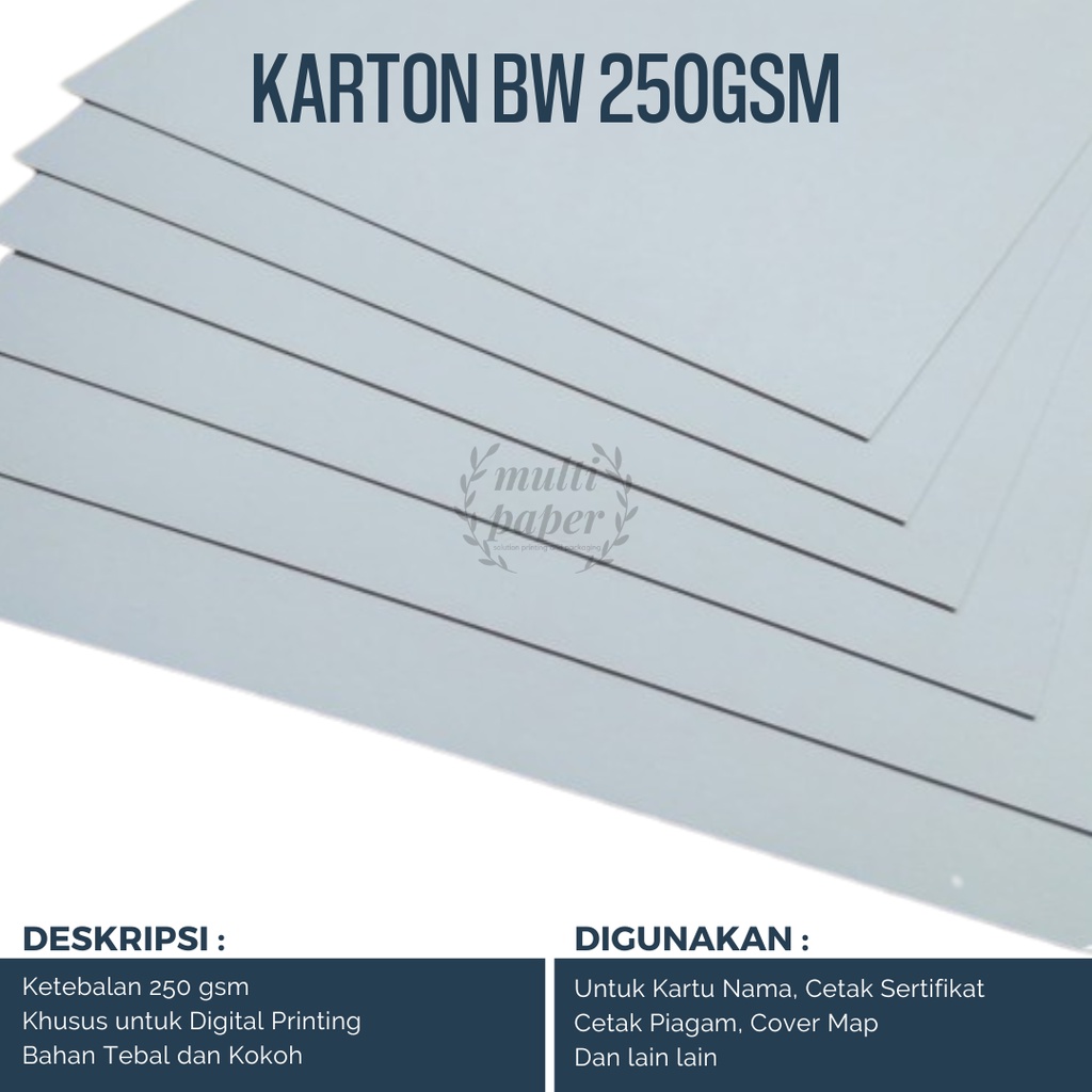 

RK Kertas BW A4 250gsm isi 30 lembar / Kertas BW 250gsm A4