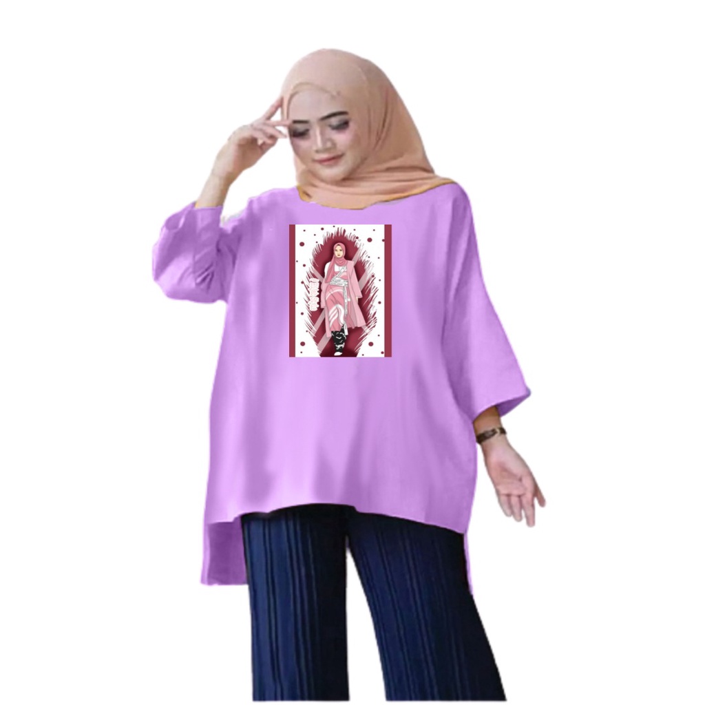 Tunik Jumbo Hijab Style Marun